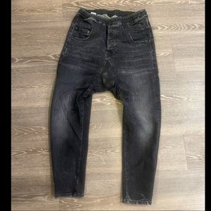 R13 The Rollins Drop Crotch Jogging Pant Jeans
